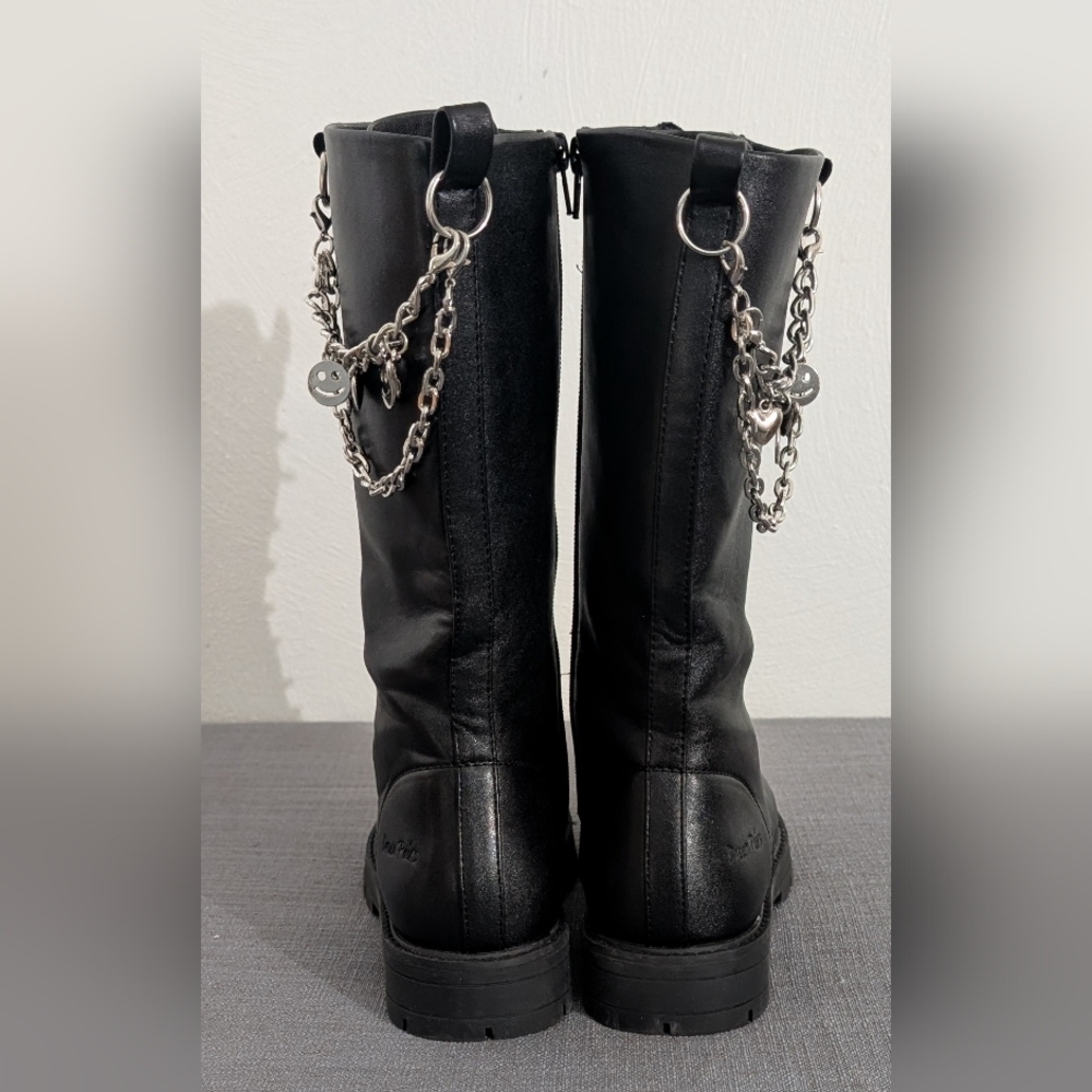 Dream Pairs knee high boots w/ removable charm chains, girls 5Y - Picture 3 of 9
